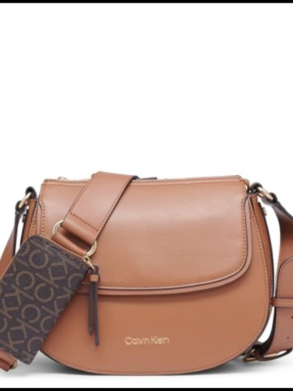 Vegan Leather Crossbody Bag Adjustable Removable Strap Zip Closure Everyday